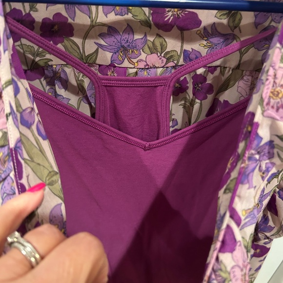 CAbi Trifle Top Purple and Pink Floral Blouse with matching tank - Picture 5 of 5